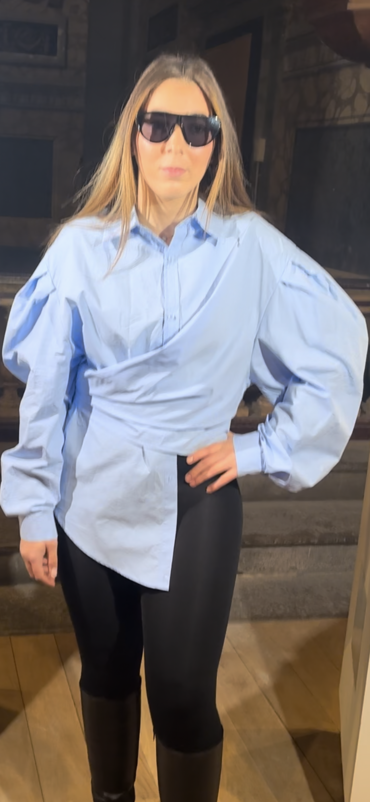 Chemise SAORI - Bleu ciel