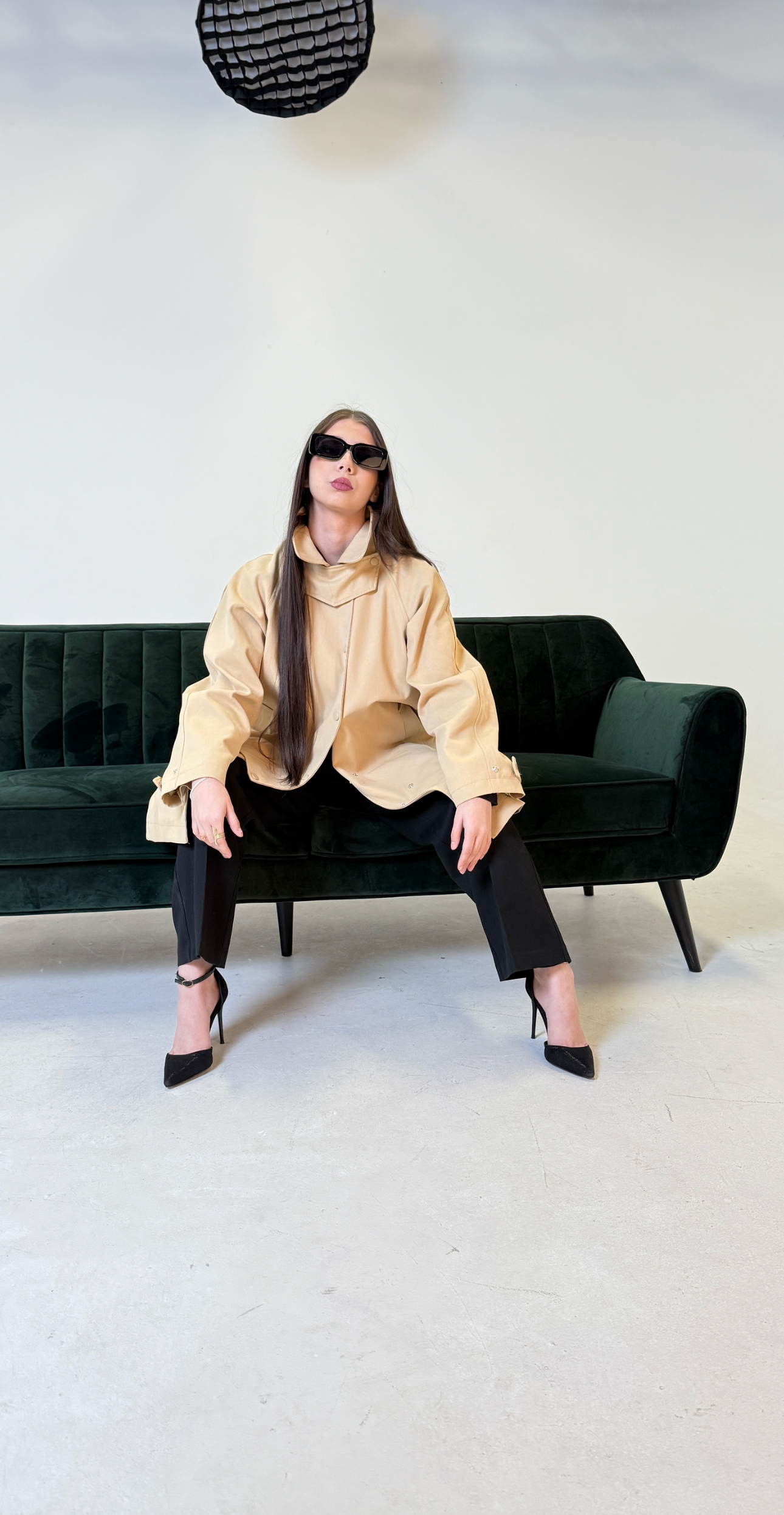 Trench IVORY à double cape amovible