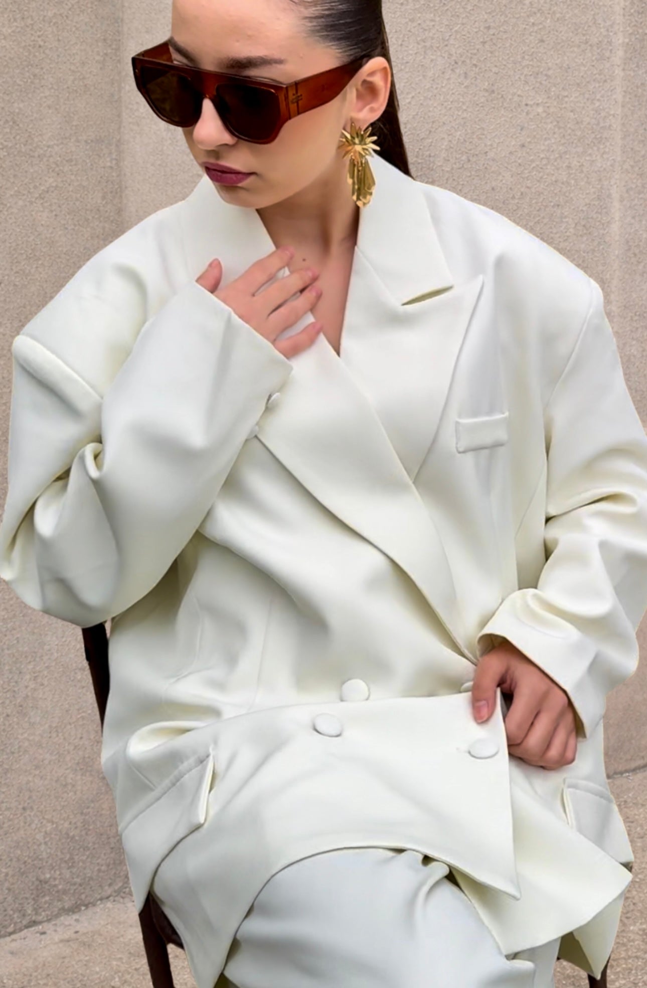 Blazer oversize KORI - écru