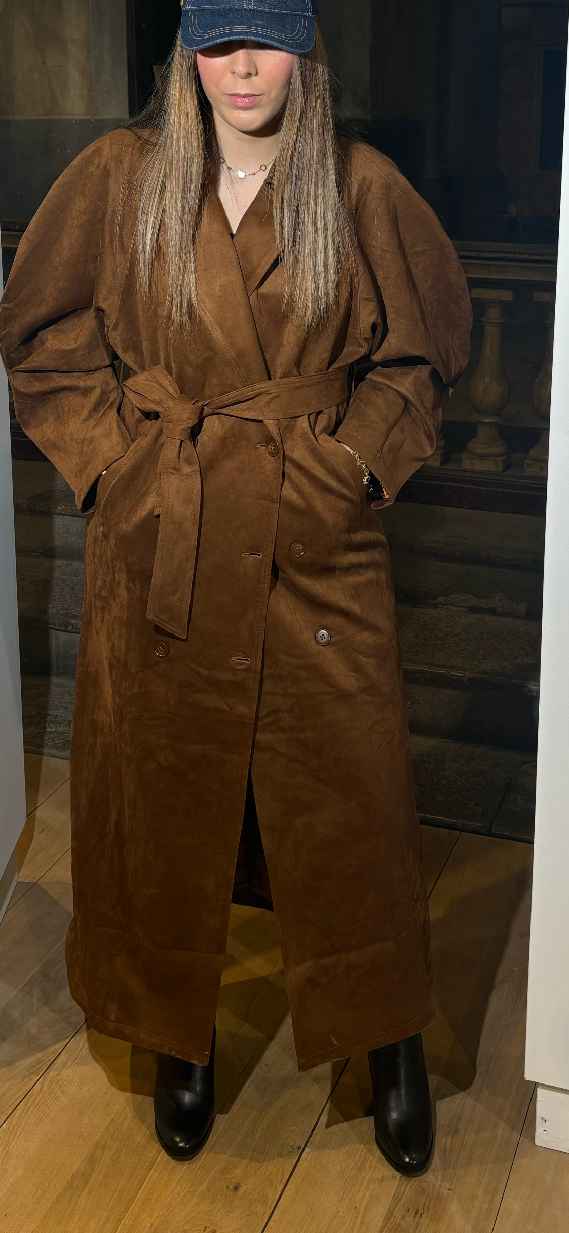 Trench long en suédine - SAORI