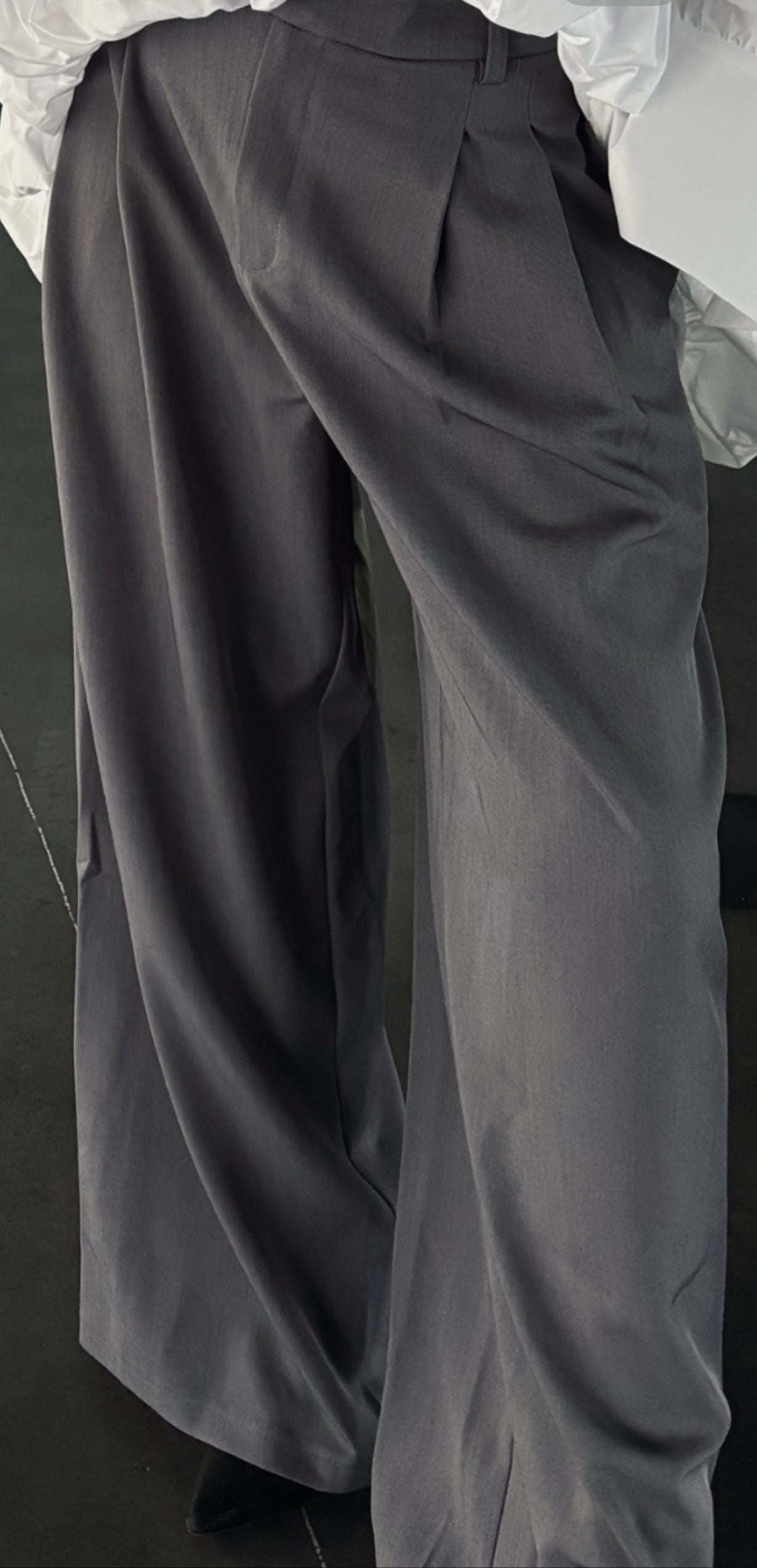 Pantalon tailleur GIN - gris acier
