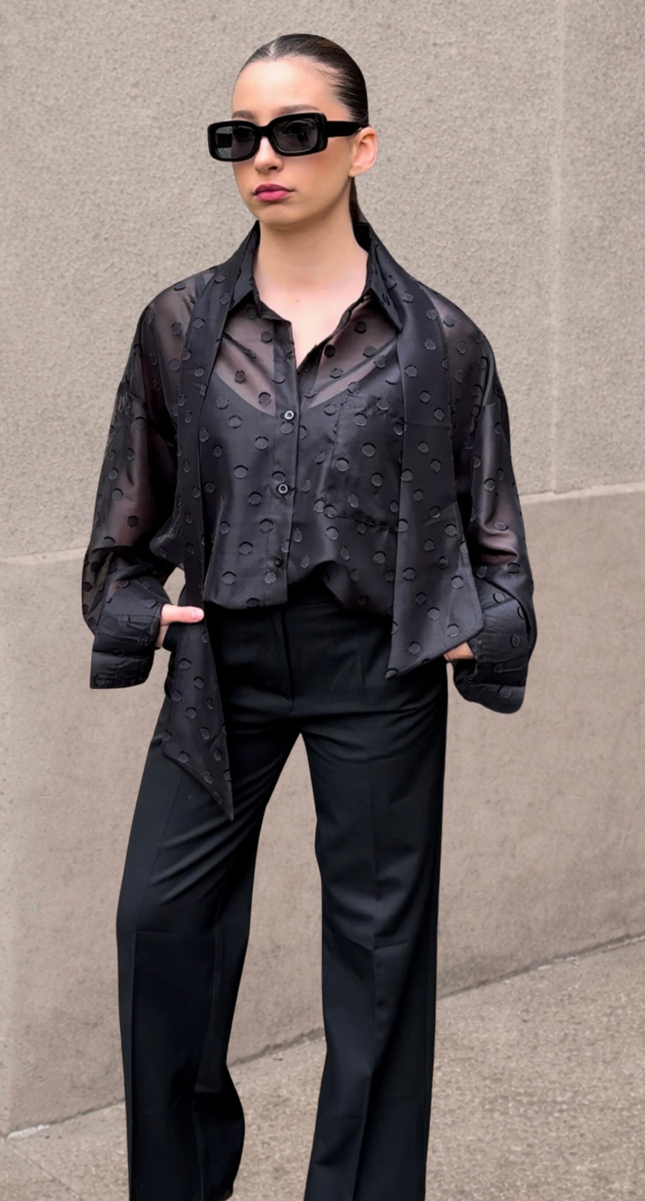 Chemise voile noire - YORU