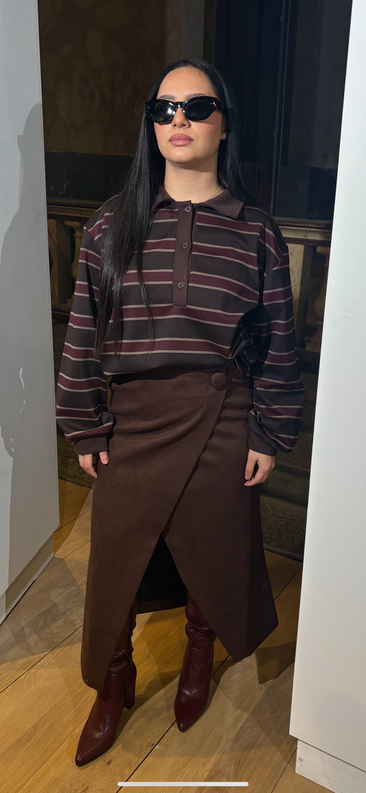 Jupe longue AIKO en suédine