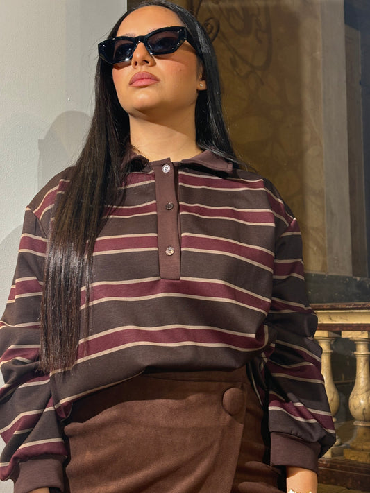 Polo casual à rayures NAO