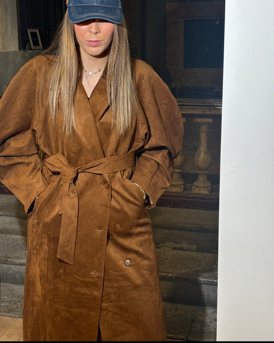 Trench long en suédine - SAORI